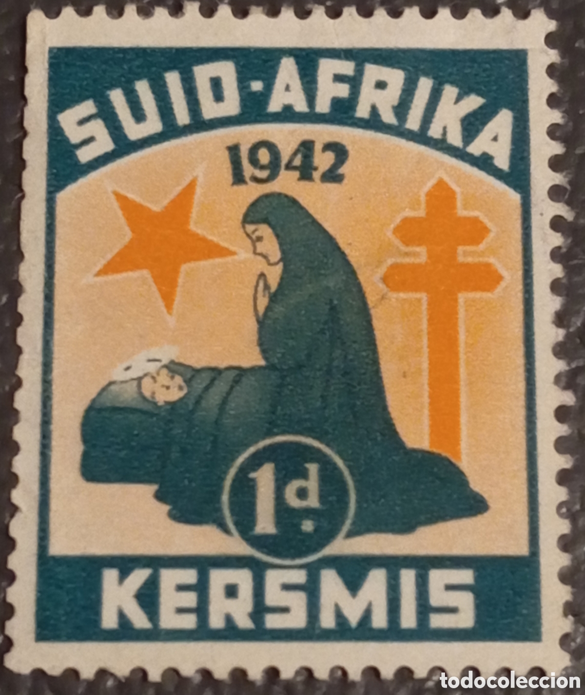 Sellos: Sud&aacute;frica 1942 Sello Navidad Natividad - Cat. Greens X14 MH