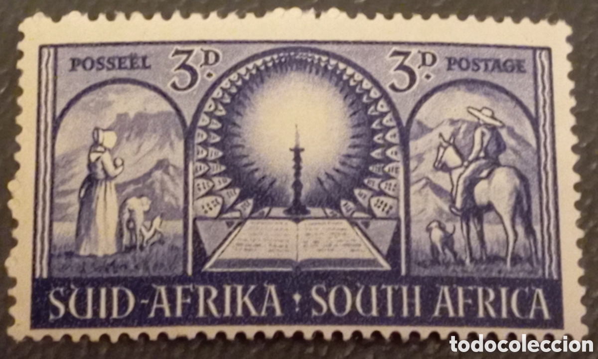 Sellos: Sud&aacute;frica 1949 - Inauguraci&oacute;n Monumento Voortrekker - 3d MNH (SG 133 / Scott 114)