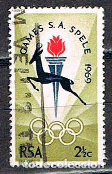 Sellos: Sudafrica n&ordm; 379, juegos deportivos sudafricanos, usado