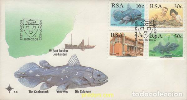 Sellos: 388350 MNH SUDAFRICA 1989 50 ANIVERSARIO DE LA IDENTIFICACION DEL COELACANTE