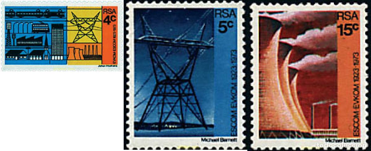 Sellos: 56103 MNH SUDAFRICA 1973 50 ANIVERSARIO DE LA ELECTRIFICACION DEL PAIS
