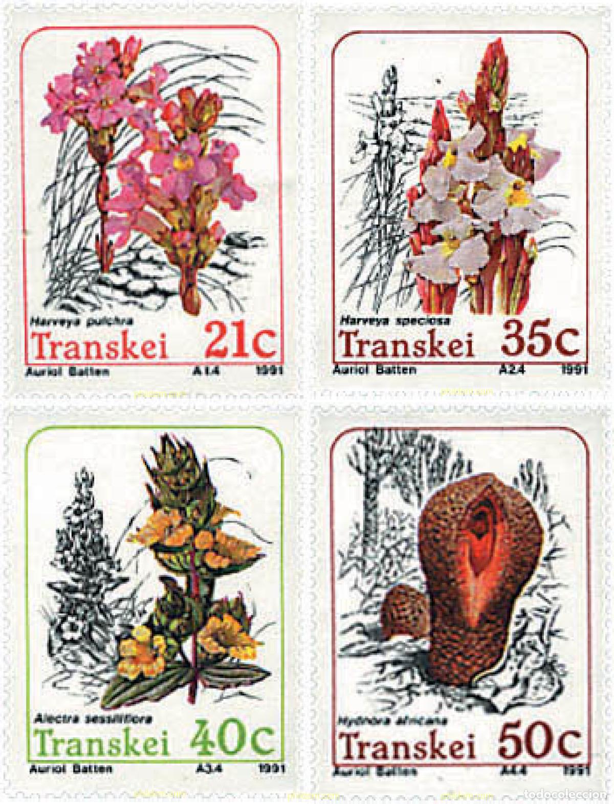 Sellos: 92299 MNH TRANSKEI 1991 FLORES DE PLANTAS PARASITAS