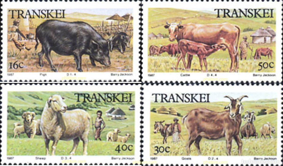Sellos: 28746 MNH TRANSKEI 1987 FAUNA DOMESTICA