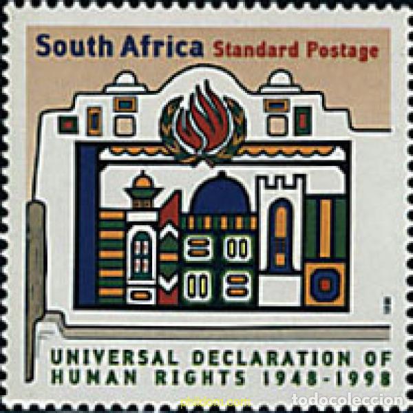 Sellos: 78737 MNH SUDAFRICA 1998 50 ANIVERSARIO DE LA DECLARACION EUROPEA DE LOS DERECHOS HUMANOS