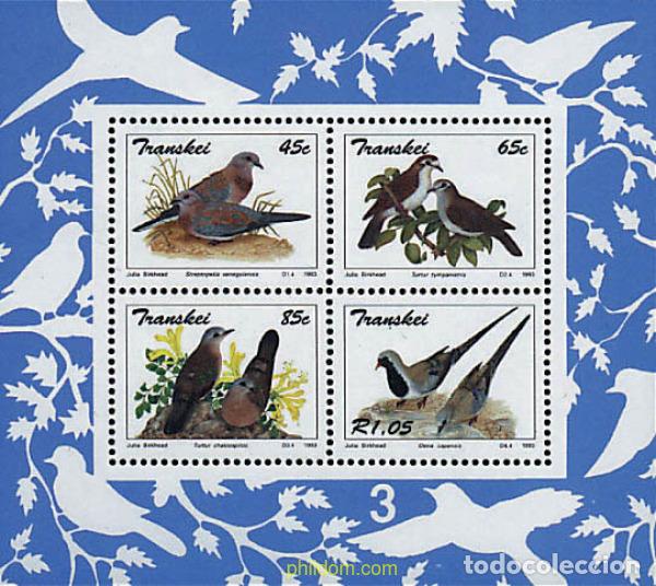 Sellos: 33719 MNH TRANSKEI 1993 PALOMAS