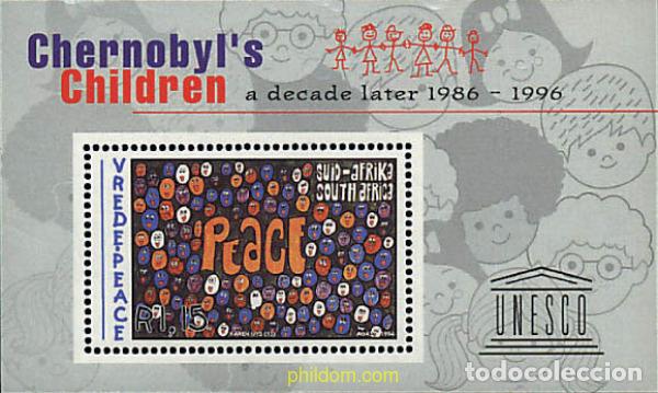 Sellos: 31093 MNH SUDAFRICA 1997 LOS NI&Ntilde;OS DE CHERNOBIL. 10 A&Ntilde;OS DESPUES