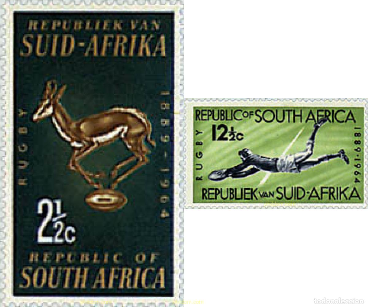 Sellos: 27719 MNH SUDAFRICA 1964 75 ANIVERSARIO DEL RUGBY NACIONAL