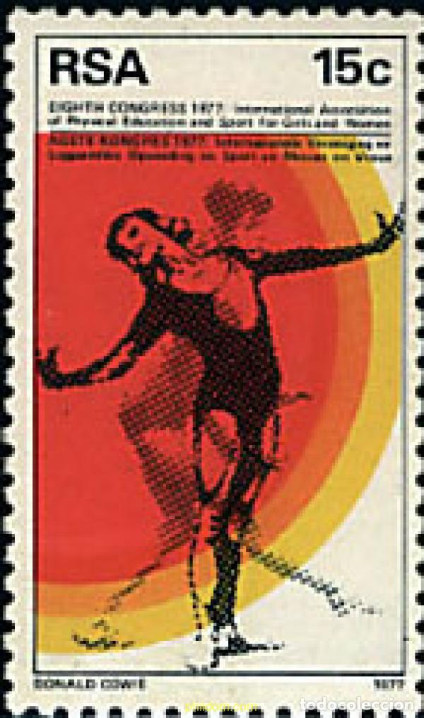 Sellos: 27723 MNH SUDAFRICA 1977 8 CONGRESO DE LA ASOCIACION INTERNACIONAL DE GIMNASIA.
