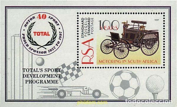 Sellos: 49144 MNH SUDAFRICA 1997 100 A&Ntilde;OS DEL AUTOMOVIL EN AFRICA DEL SUR