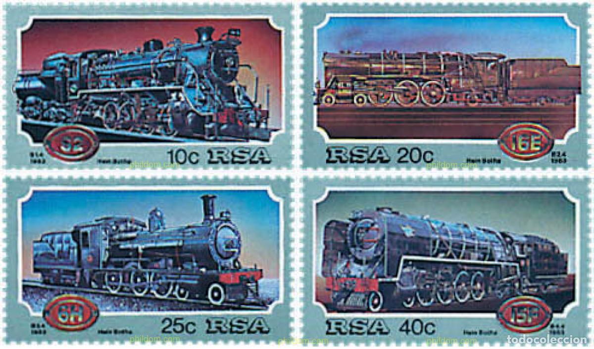Sellos: 56105 MNH SUDAFRICA 1983 LOCOMOTORAS DE VAPOR