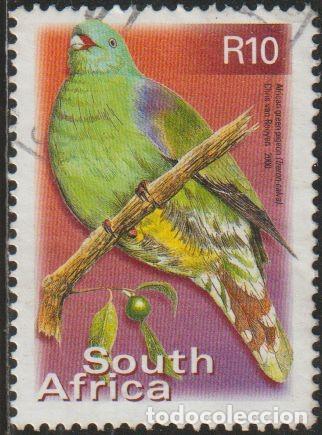 Sellos: Sudafrica 2000 Scott 1197 Sello &ordm; Fauna Aves Paloma verde africana (Treron calvus) Michel 1309C