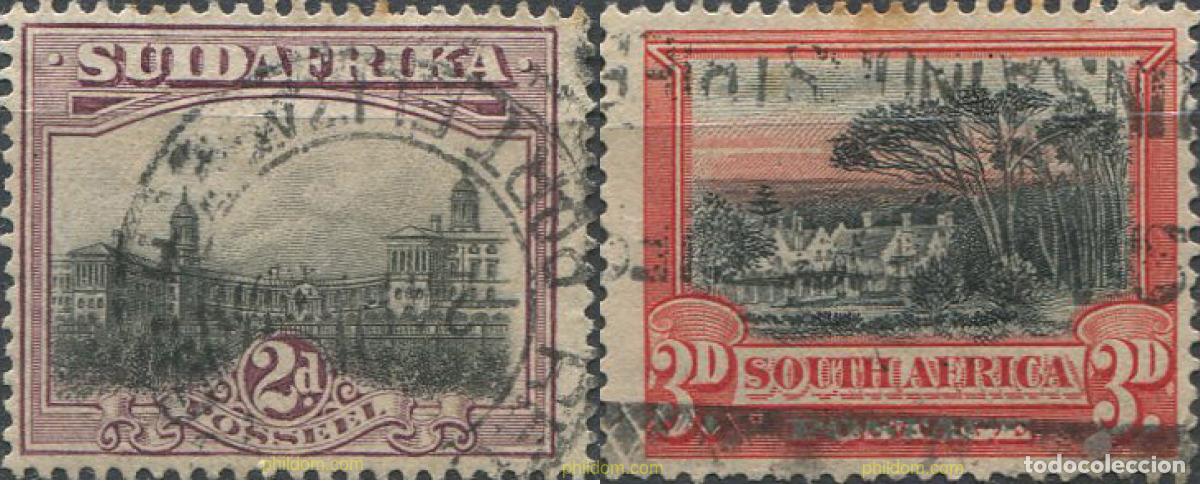 Sellos: 670792 USED SUDAFRICA 1927 ESCENAS SUR AFRICANAS