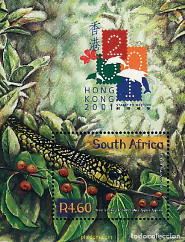 Sellos: 74861 MNH SUDAFRICA 2001 HONG KONG 2001. EXPOSICION FILATELICA INTERNACIONAL