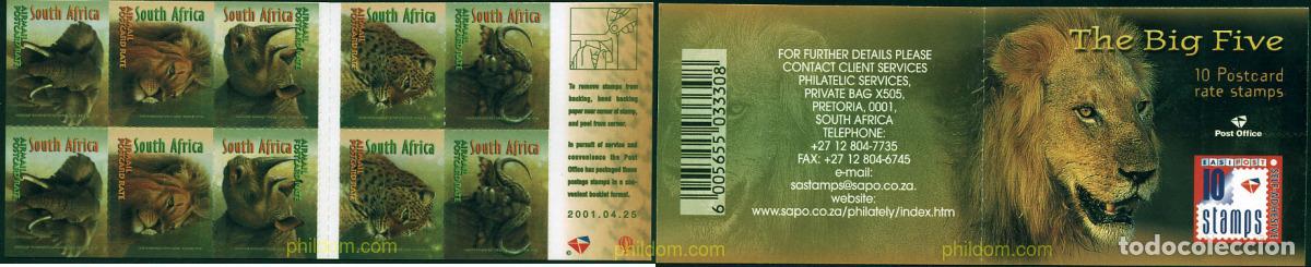 Sellos: 1914 MNH SUDAFRICA 2001 LOS CINCO GRANDES ANIMALES SALVAJES