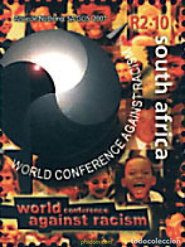 Sellos: 87507 MNH SUDAFRICA 2001 CONFERENCIA MUNDIAL SOBRE EL RACISMO