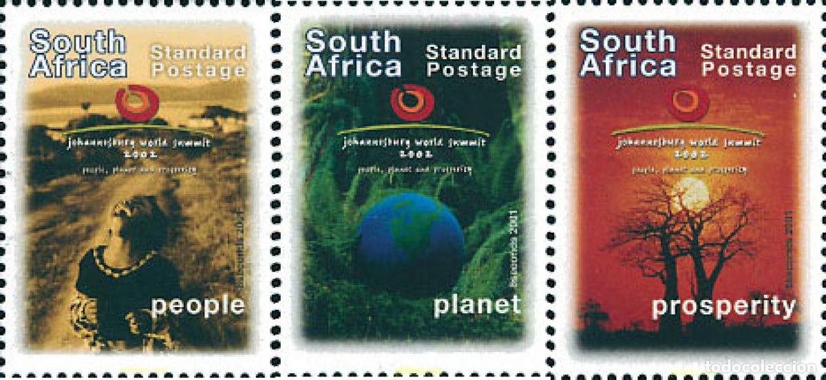 Sellos: 103505 MNH SUDAFRICA 2002 JOHANNESBURG 2002. CUMBRE MUNDIAL PARA EL DESARROLLO SOSTENIBLE