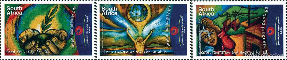 Sellos: 103509 MNH SUDAFRICA 2002 JOHANNESBURG 2002. CUMBRE MUNDIAL PARA EL DESARROLLO SOSTENIBLE