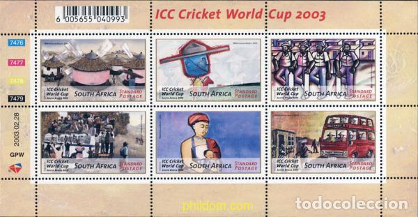 Sellos: 281660 MNH SUDAFRICA 2003 COPA DEL MUNDO DE CRICKET