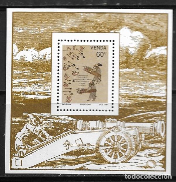 Sellos: VENDA 1991, HOJA BLOQUE Ivert 7 - GRANDES INVENTOS. MNH.
