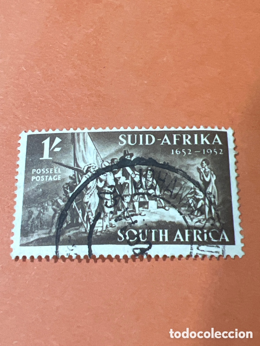 Sellos: S53. 48 UNION SOUTH AFRICA SUID AFRICA 1652 1952 / DESENBARCO en el CABO ( Charles Bell)