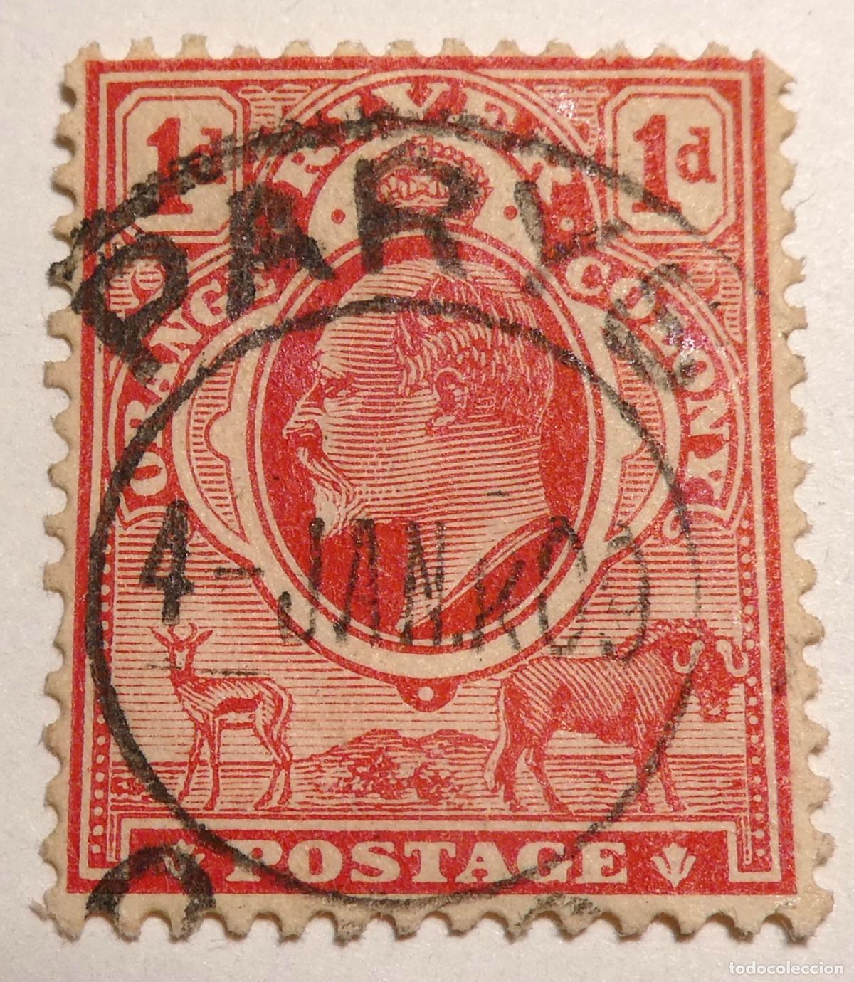 Sellos: Sello postal 1 centavo (One Penny) 1903 Colonia del R&iacute;o Orange ,actual Sud&aacute;frica Eduardo VII