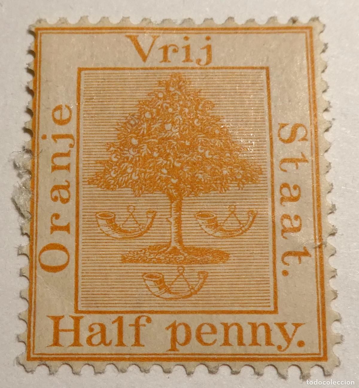 Sellos: Sello 1/2 penique 1883, Estado Libre de Orange actual Sud&aacute;frica