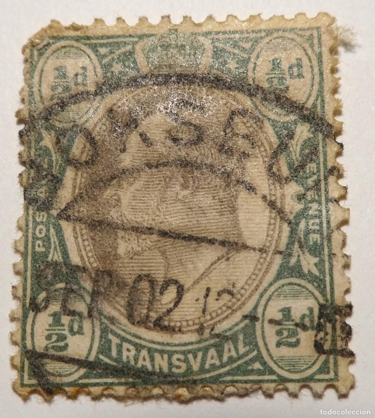 Sellos: Sello postal de Transvaal (Sud&aacute;frica) de &frac12; penique. 1905 Eduardo VII