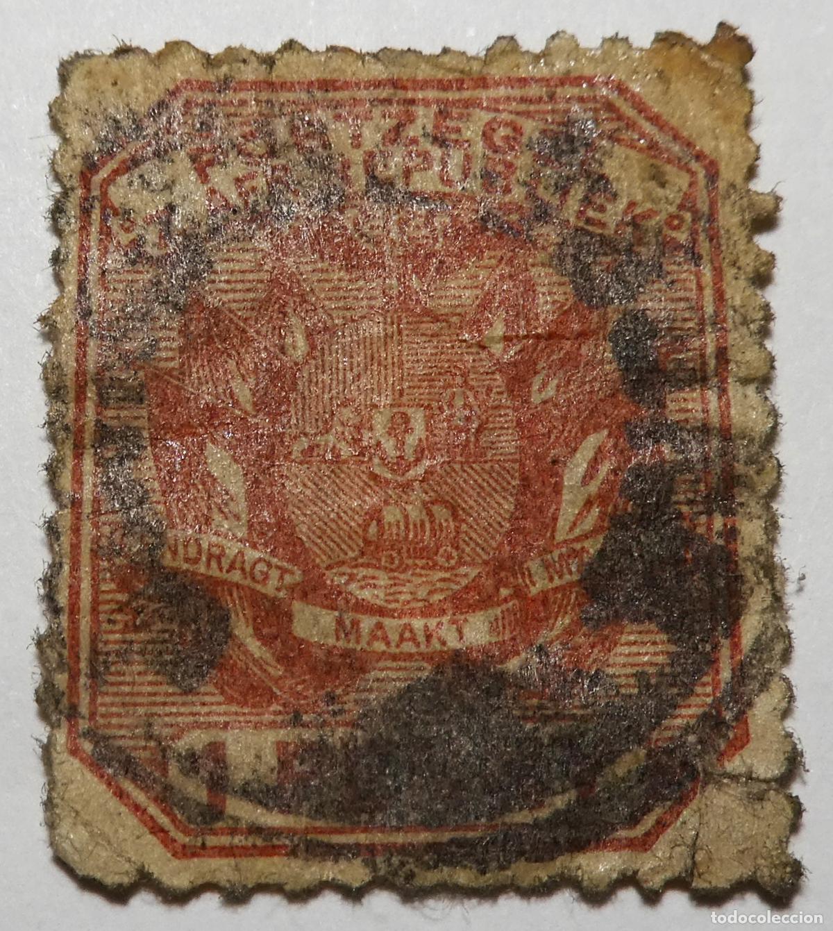 Sellos: Sello postal de Transvaal (Sud&aacute;frica) de 1 penique 1895