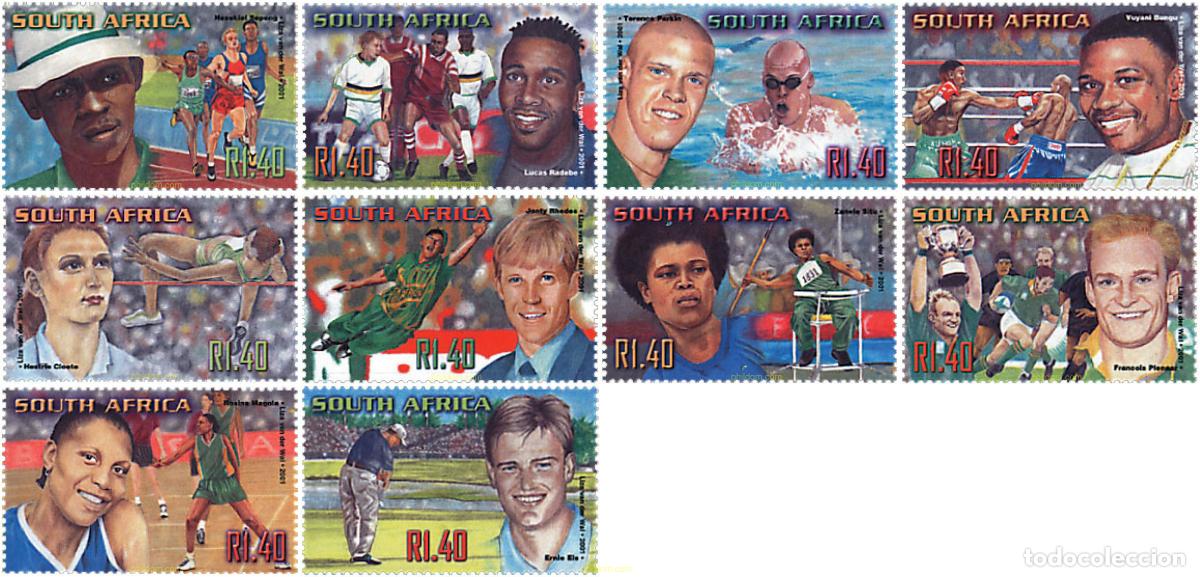 Sellos: 76691 MNH SUDAFRICA 2001 GRANDES DEPORTISTAS SUDAFRICANOS