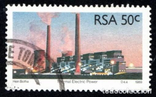 Sellos: R. Sud&aacute;frica. Central El&eacute;ctrica. 1989. YT-699. Usado