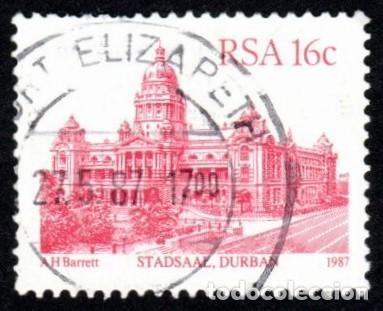 Sellos: R. Sud&aacute;frica. Ayuntamiento de Durban. 1987. YT-622. Usado