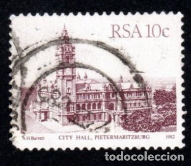 Sellos: R. Sud&aacute;frica. ayuntamiento de Pietermaritzburg. 1982. YT-515. Usado