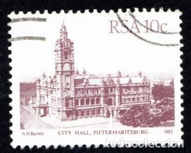 Sellos: R. Sud&aacute;frica. ayuntamiento de Pietermaritzburg. 1982. YT-515. Usado