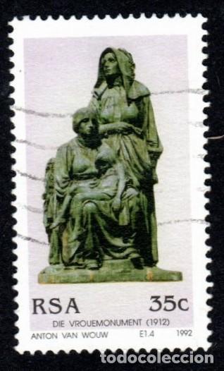 Sellos: R. Sud&aacute;frica. Monumento a las Mujeres. 1992. YT-772. Usado