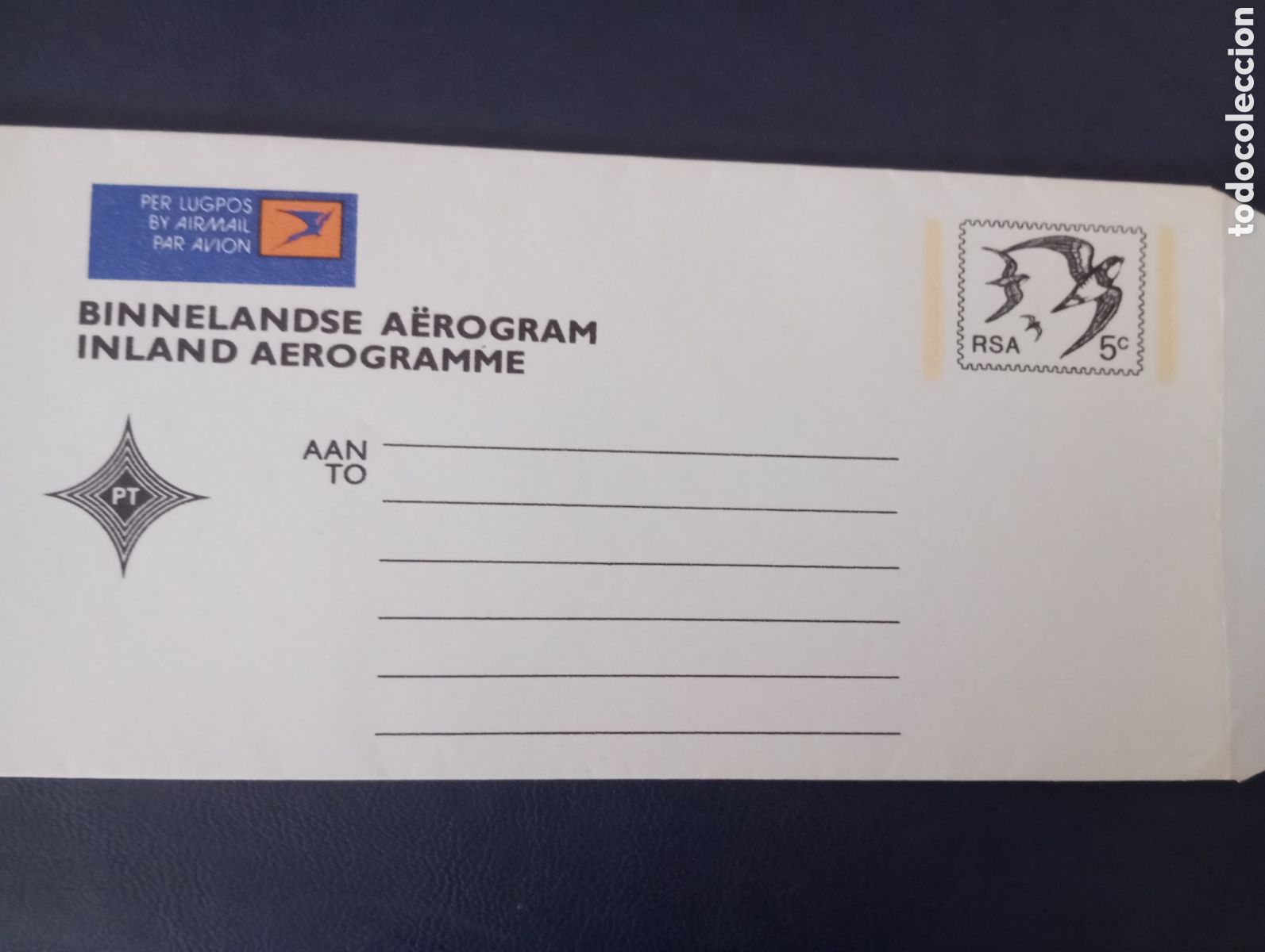 Sellos: AEROGRAMA, SUD&Aacute;FRICA