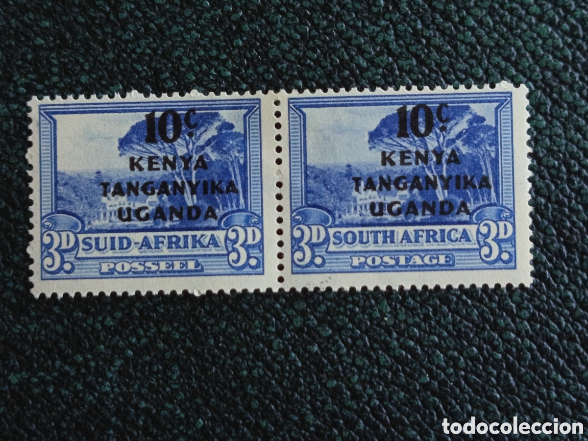 Sellos: &rdquo;KUT 1941 SG152 10c sobre 3d Sud&aacute;frica par biling&uuml;e MH&rdquo;*