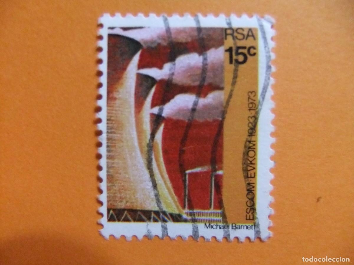 Sellos: 48 RSA 1973 / 50 ANIVERSARIO ELECTRICIDAD TORRE de REFRIGERACION / YVERT 340 FU