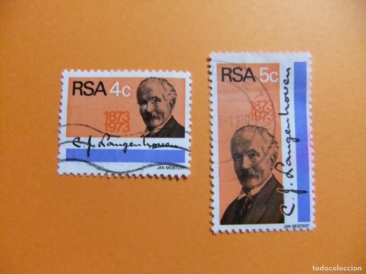Sellos: 48 RSA 1973 / CORNELIS JACOB LANGENHOVEN / YVERT 347 +348 FU