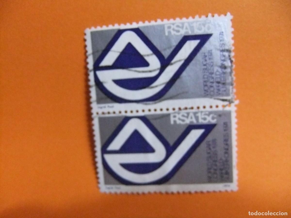 Sellos: 48 RSA 1974 / XV CONGRESO MUNDIAL de la CA&Ntilde;AA de AZUCAR / YVERT 355 FU X 2