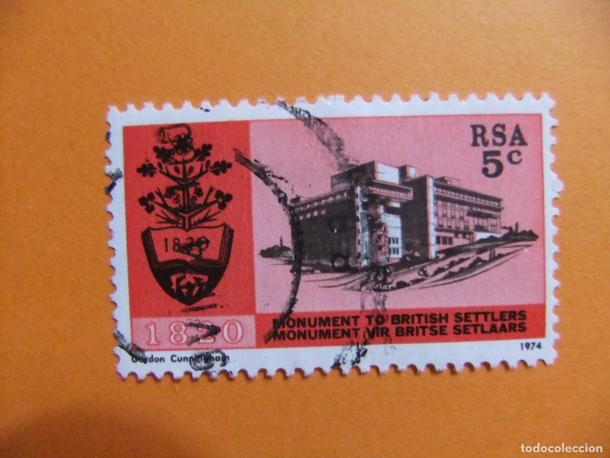Sellos: 48 RSA 1974 / MONUMENTO a los EMIGRANTES BRITANICOS / YVERT 356 FU