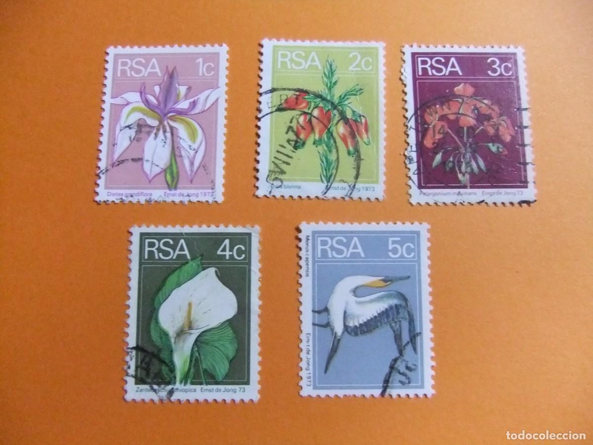 Sellos: 48 RSA 1974 / FLORA + FAUNA / YVERT 359 +360 + 361 + 362 + 363 FU