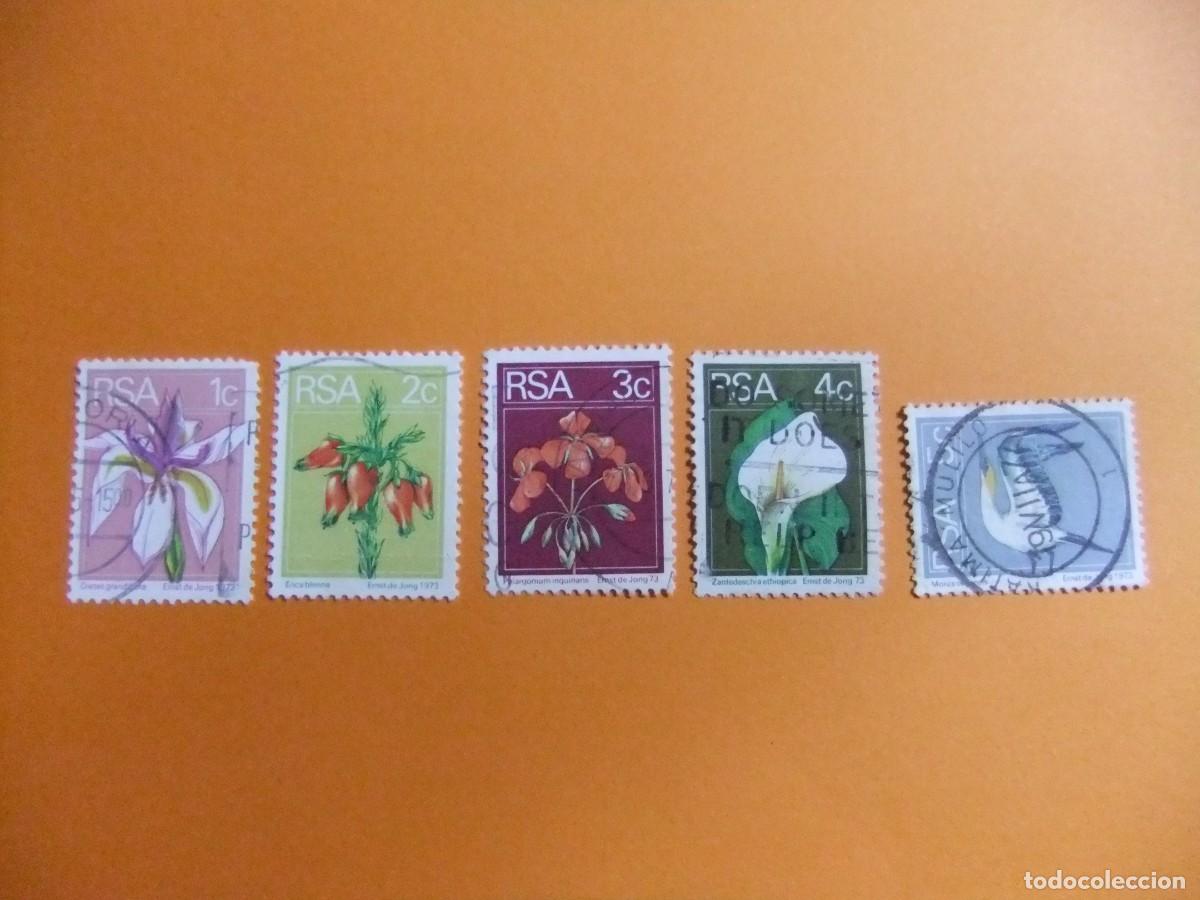 Sellos: 48 RSA 1974 / FLORA + FAUNA / YVERT 359 +360 + 361 + 362 + 363 FU