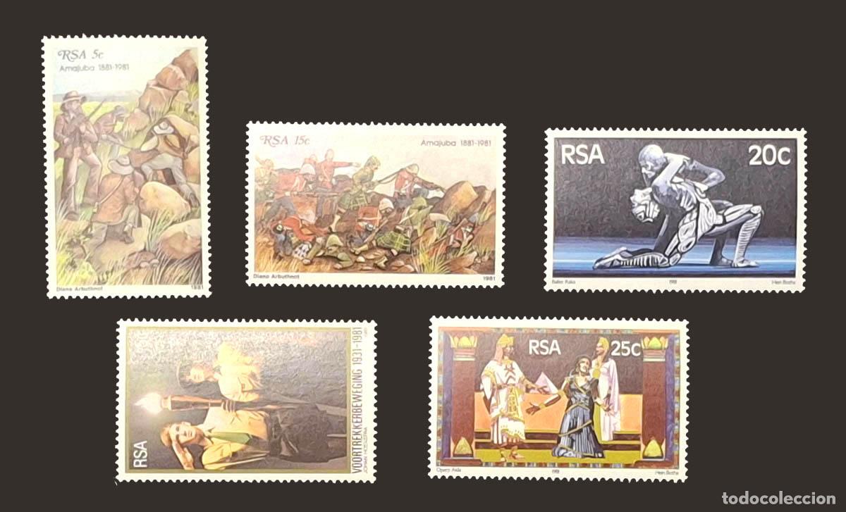 Briefmarken: 5 sellos de Sud&aacute;frica RSA nuevos MNH **