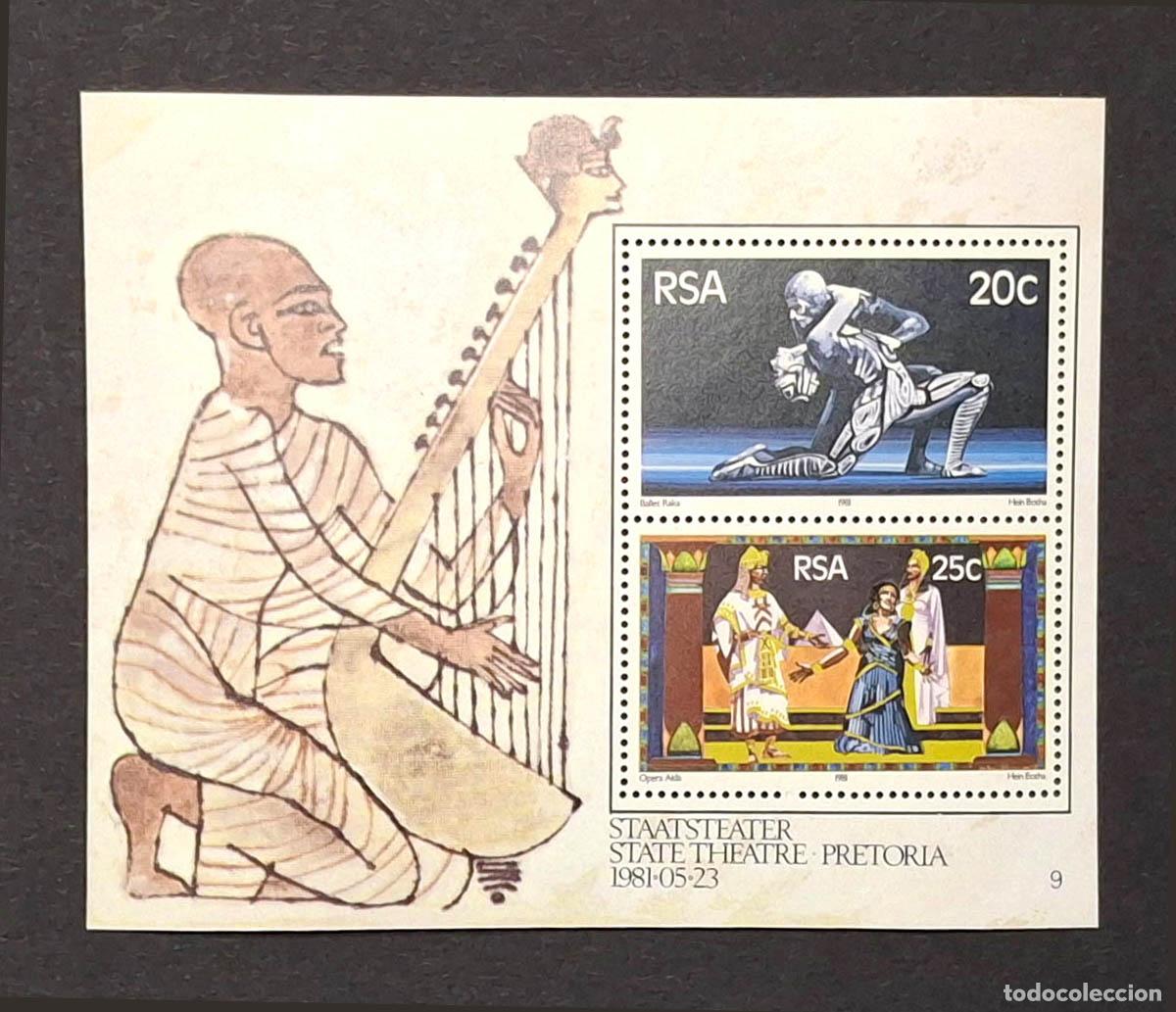 Briefmarken: 2 sellos de Sud&aacute;frica en hoja bloque RSA nuevos MNH **