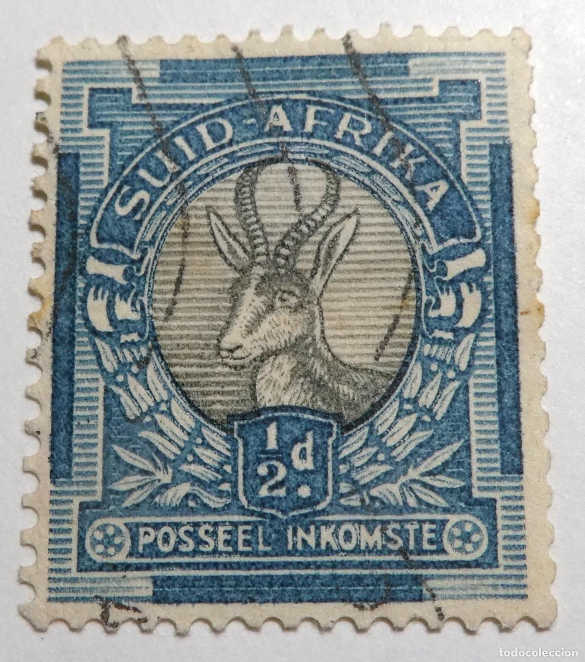 Sellos: Sello de Sud&aacute;frica 1929 &rsaquo; Gacela &frac12; d - Penique Sudafricano
