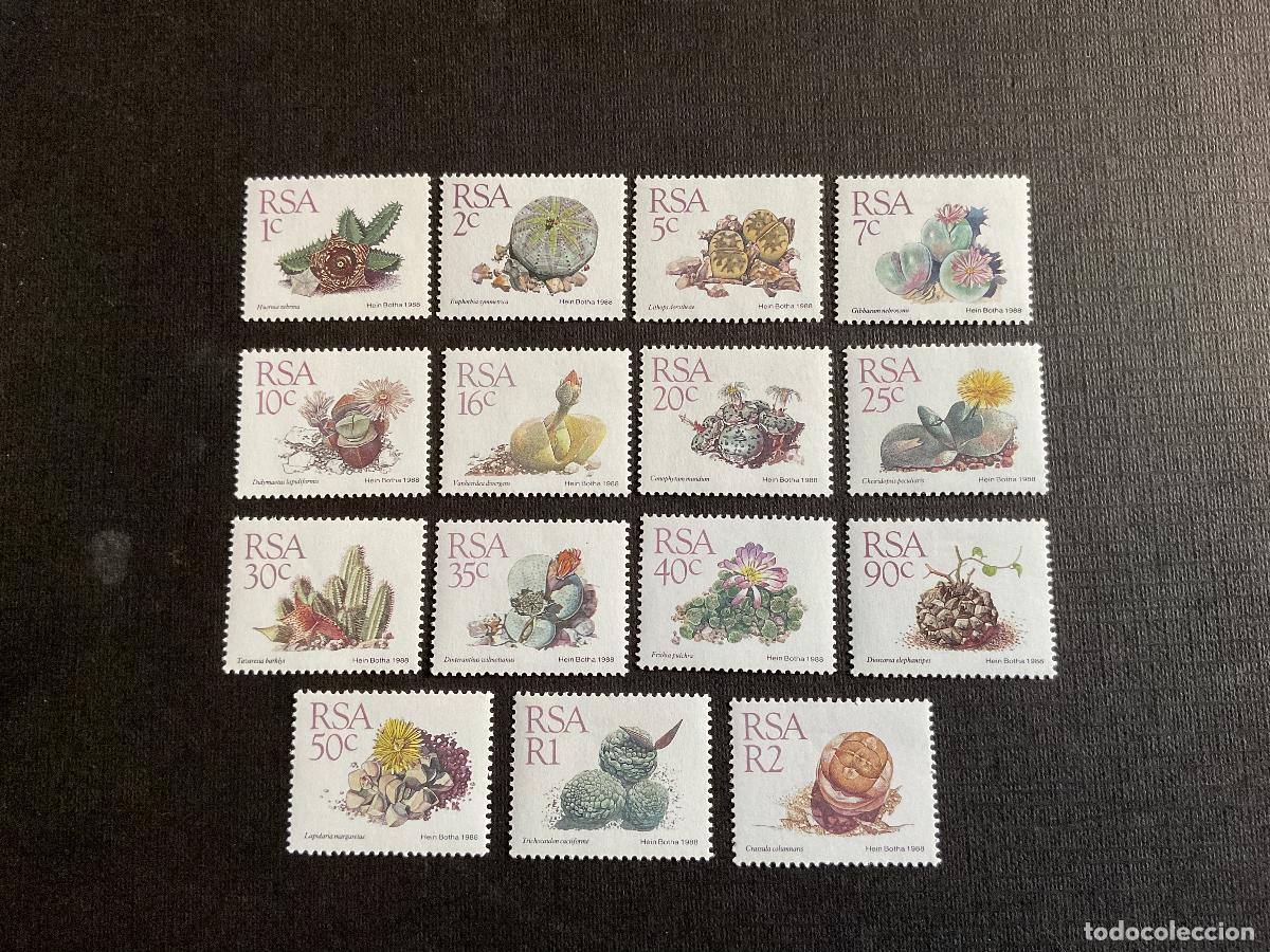 Sellos: SUDAFRICA N&ordm; YVERT 660/74*** A&Ntilde;O 1988. FLORA