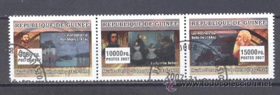 Timbres: REPUBLIQUE DE GUIN&Eacute;E- 2007 -MUSEO D'ORSAY- PREOBLITERADO