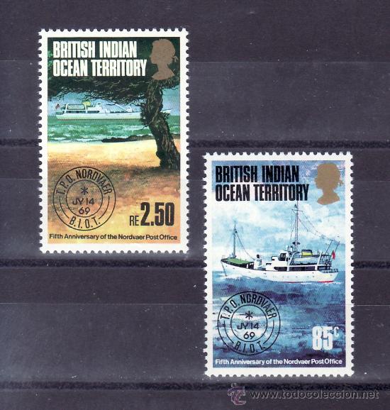 Timbres: oceano indico  57/8 sin charnela, barco, 5 aniv&ordm; del despacho postal ambulante del -nordvaer-