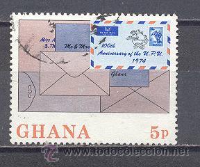 Francobolli: GHANA, SELLO, USADO, ANIVERSARIO DE LA U.P.U.