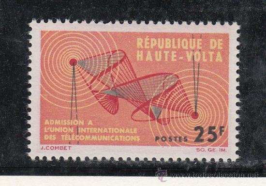 Briefmarken: alto volta 131 sin charnela, u.i.t., admision en la union internacional de las comunicaciones